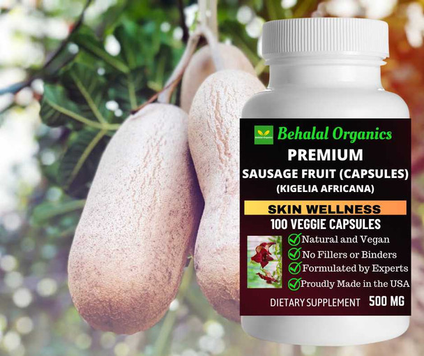 Sausage fruit 100 Quick Release Capsules - 500mg Per Capsule Behalal Organics