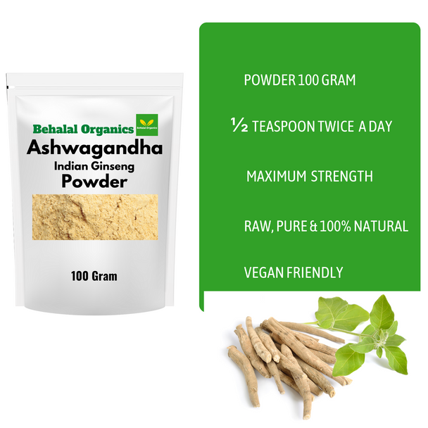 Ashwagandha Powder (Withania Somnifera) Behalal Organics