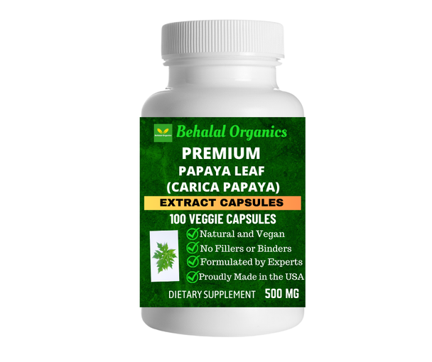 Papaya leaf extract 500mg Veg Capsules
