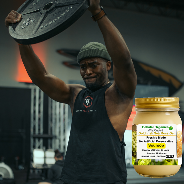 Soursop and Lemon Irish Sea Moss Gel – Behalal Organics St. Lucia Gold Sea Moss Superfood, vegan and halal natural wellness supplement