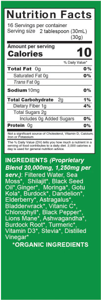 Sea Moss Ashwagandha by Livingston Natural Herbal Labs – Plant-Based Superfood Blend | 16 oz