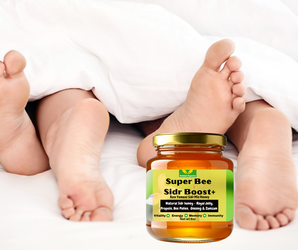 Premium Yemeni Sidr Honey blended with Royal Jelly, Bee Pollen, Propolis & Ginseng. Supports daily vitality.