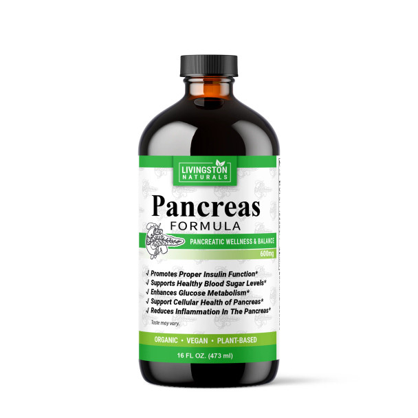 Pancreas Support Formula - Plant-Based Herbal Supplement, 16 oz
