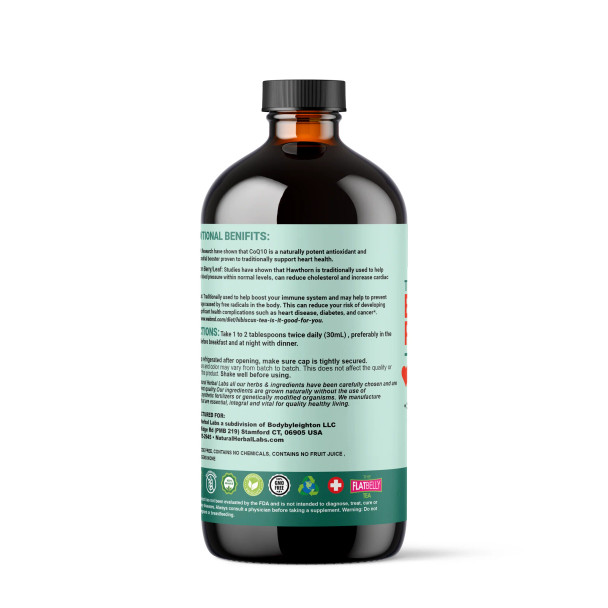 Blood Pressure Support Formula - Plant-Based Herbal Supplement - 16 oz