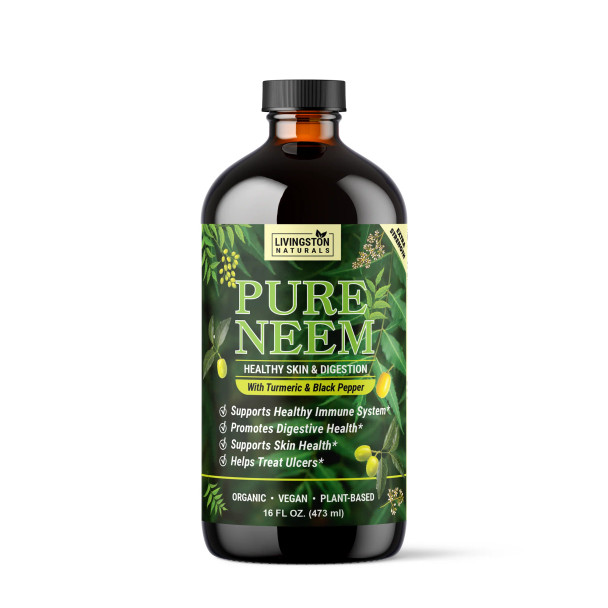 Pure Neem and Turmeric Herbal Supplement - Plant-Based Health Boost