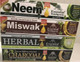 Toothpaste,Fluoride Free Essential: Neem, Miswak, Blackseed & Charcoal. Pick one 