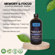 Memory & Focus Brain Health Supplement - Plant-Based Formula, 16 oz