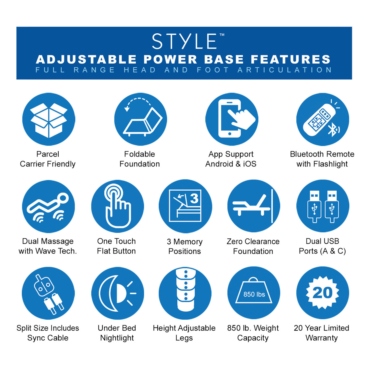 Style Adjustable Power Base image