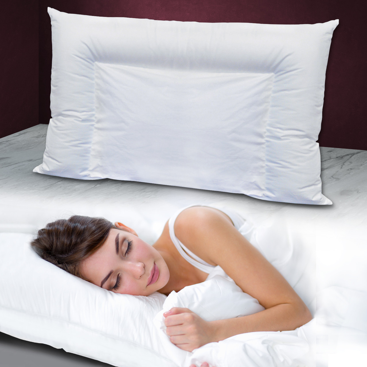 Angel Silk Crescent Pillow - Premium Down Like Plush Pillow