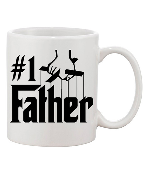 #1 Father / Ceramic Coffee Mug/Godfather Style Lettering|Yo Dad I Love Yu