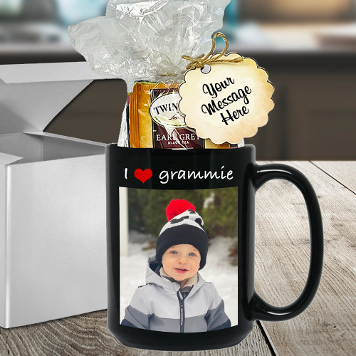 Custom Personalized 15oz Black Mug / Add Your Pictures and text
