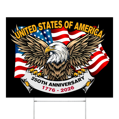 United States Of America 250th Anniversary Lawn Sign