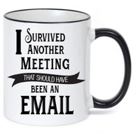 SPECIAL 11oz Black Rim Mug Sale / 2 Mugs for $15