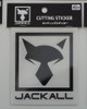 Jackall Cutting Sticker Square M Size # Black NEW