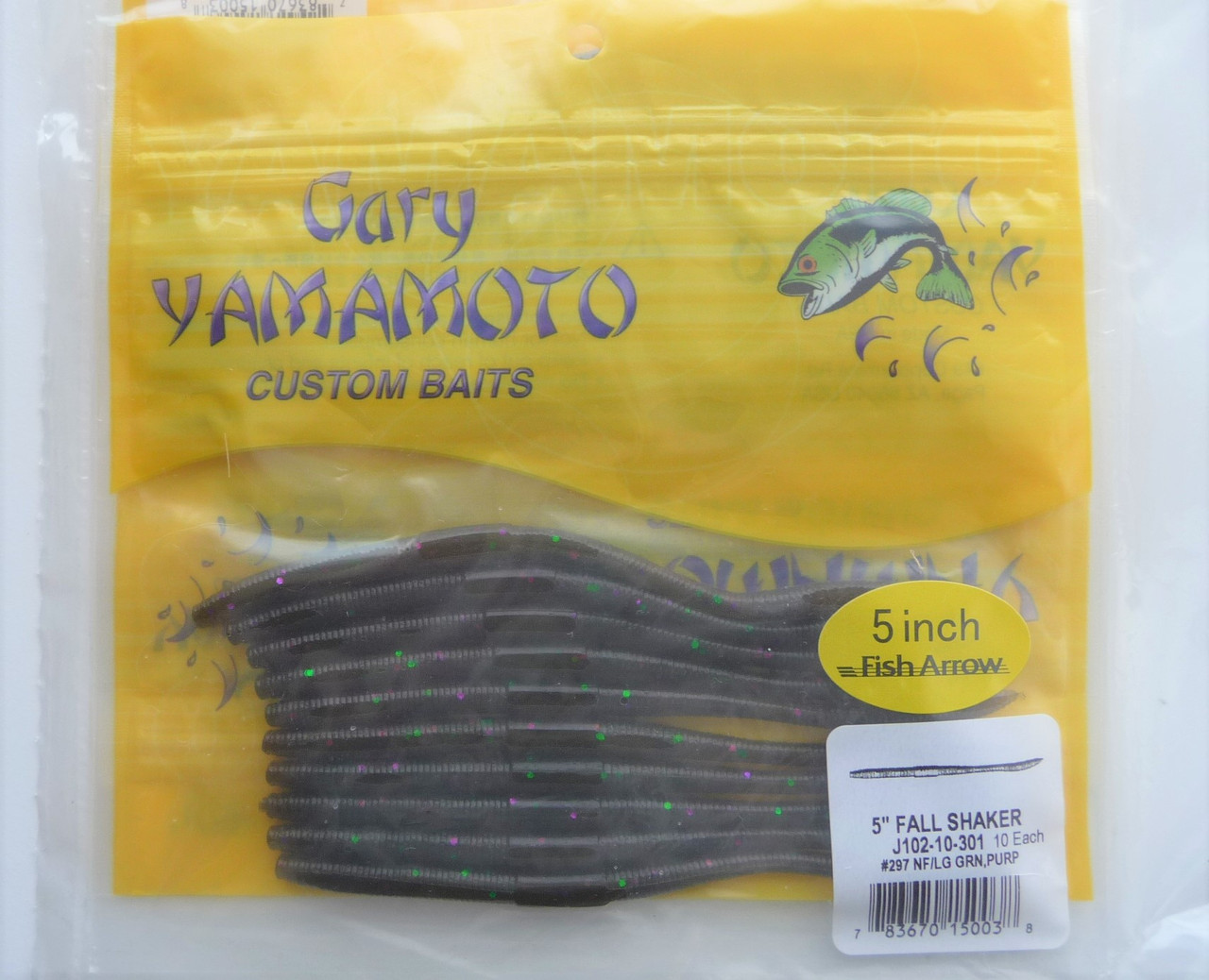 Gary Yamamoto FALL SHAKER 5 (10pcs) #301 Green Pumpkin/Green Purple Flake NEW