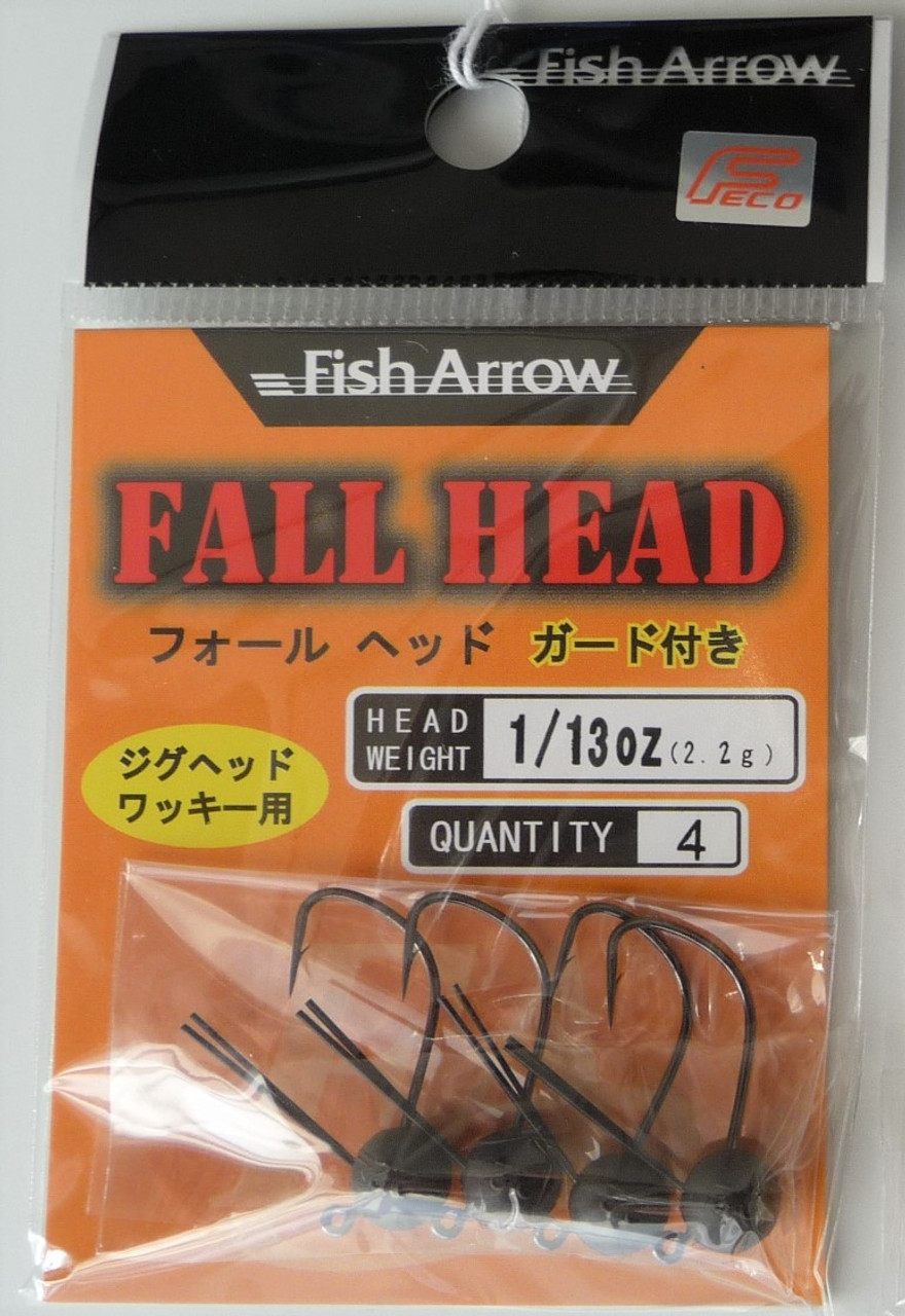 Fish Arrow FALL HEAD Weedless Jig Head  1/13 oz NEW