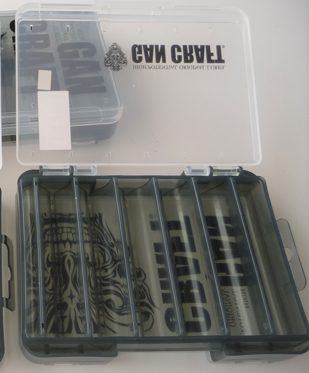 GAN CRAFT 2個セット＋オマケ Gan Craft FACE LOGO REVERSIBLE BOX S size # Clear/Smoke NEW