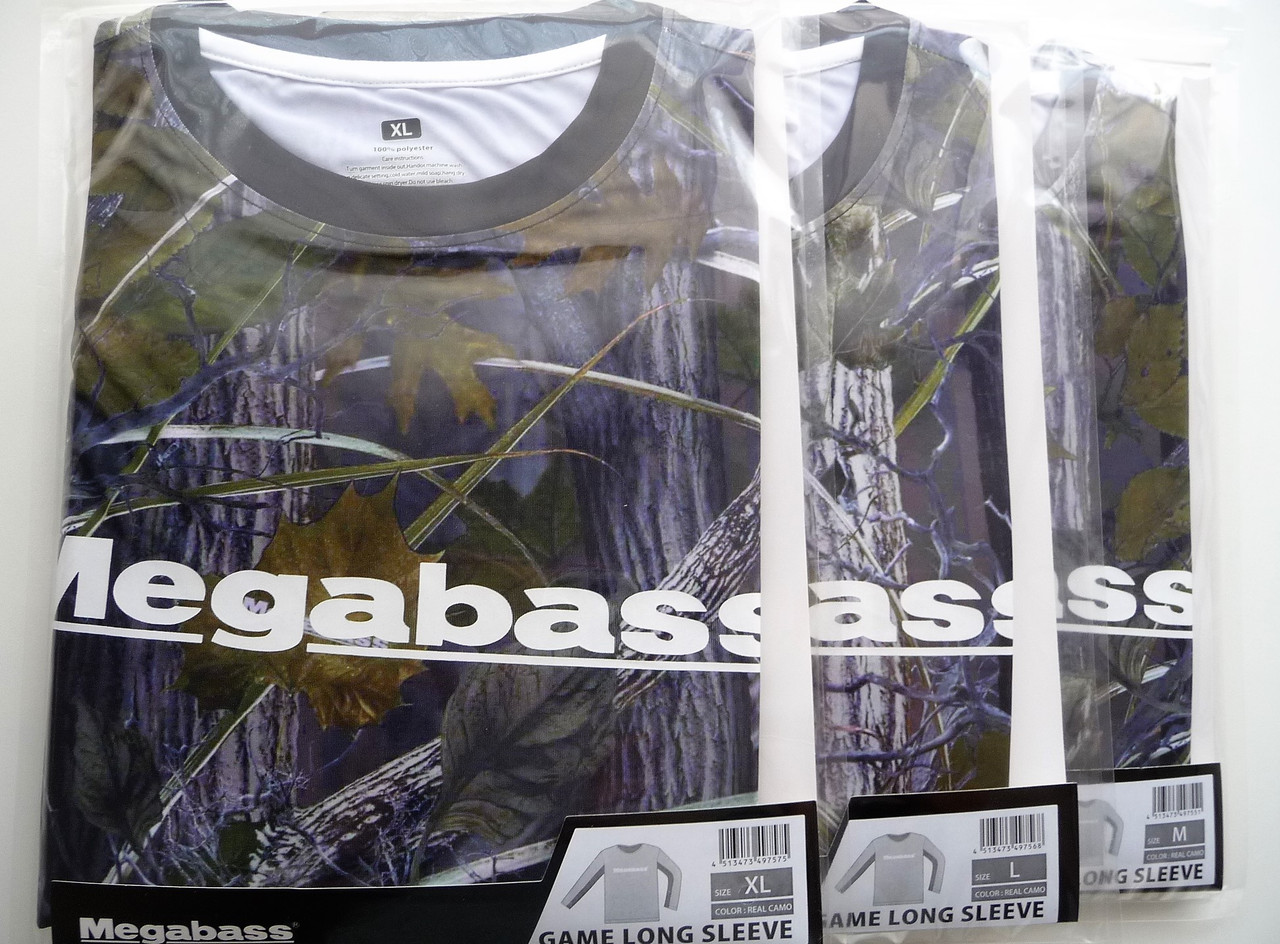 Megabass GAME LONG SLEEVE # Real Camo NEW ("鬼手仏心" print)