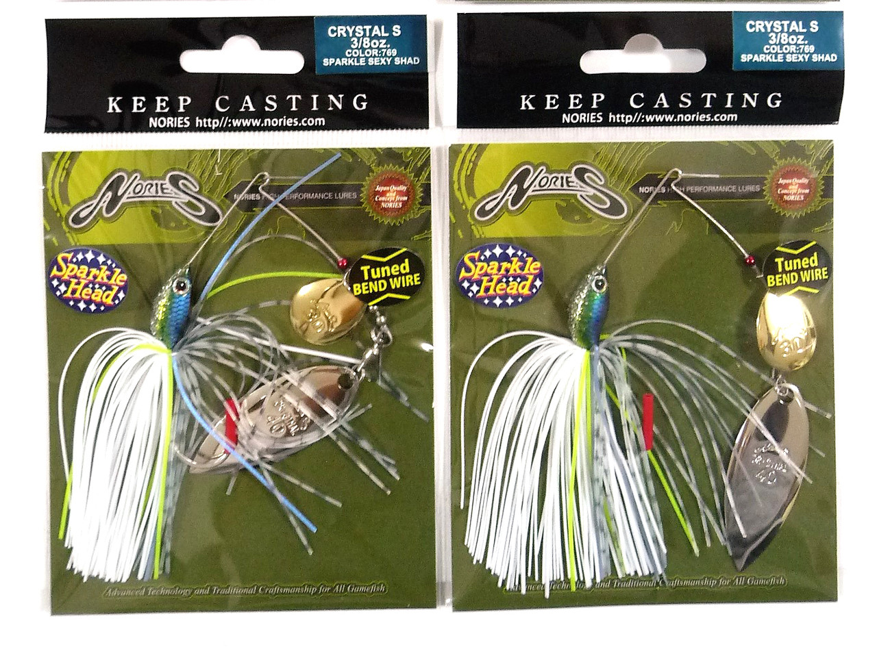 Nories CRYSTAL S 3/8 oz Spinnerbait NEW