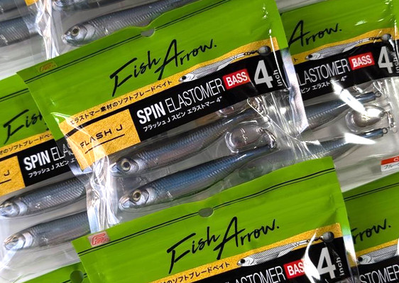 Fish Arrow FLASH-J SPIN ELASTOMER 4, Jackall COILOCK HOOK for Cover Wacky Rig added!