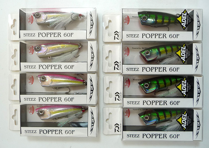 Daiwa GUSTNADO 55S/STEEZ POPPER 60F/50F added!