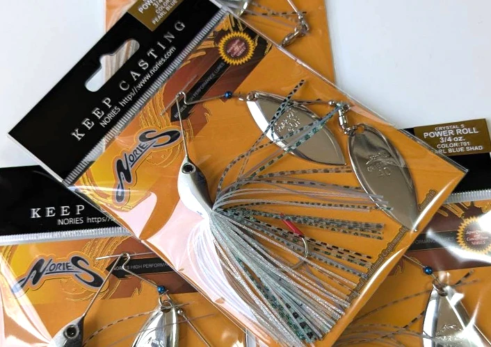 Nories CRYSTAL S "POWER ROLL" 3/4 oz Spinnerbait added!