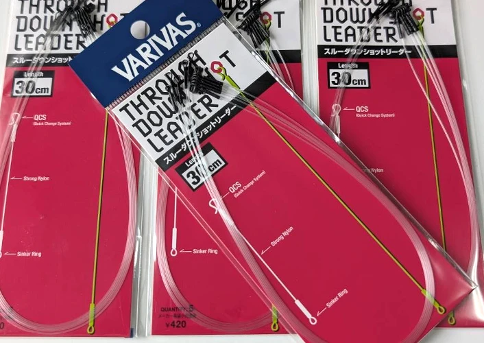 VARIVAS THROUGH DOWN SHOT LEADER, Deps WAKASAGI BAIT 65 Sinking added!