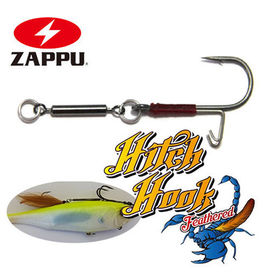 ZAPPU FEATHERED HITCH HOOK to catch short bites NEW - KKJAPANLURE