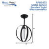 RV Long Pendant Iron Sphere Ceiling 12V LED Light