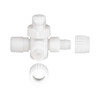 Flair It Male-Barb-Barb 3 Way Directional Valve Fitting