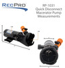 RecPro RV 12V Macerator Pump - Quick Release