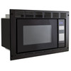 0.9 cubic foot black RV microwave.