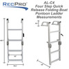 AL C4 Four Step Quick Release Folding Aluminum Pontoon Boat Ladder