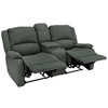 RecPro Charles 70" Double RV Wall Hugger Recliner Sofa with Console in Cloth