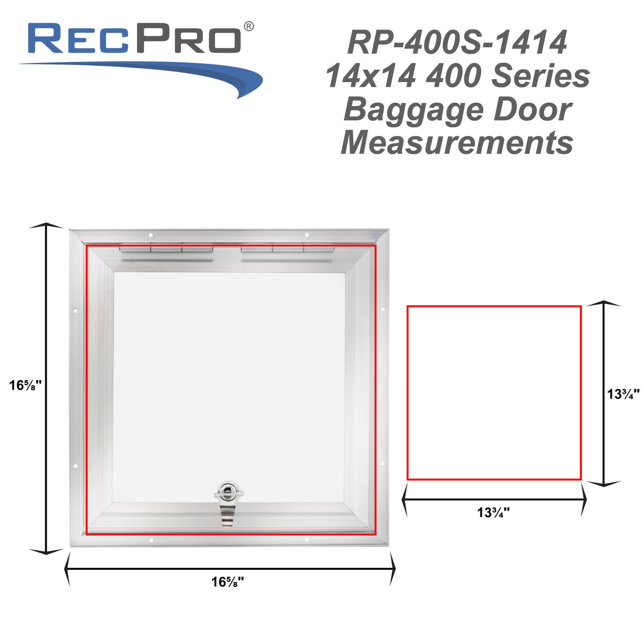 Square RV Baggage Door and Compartment Storage 14