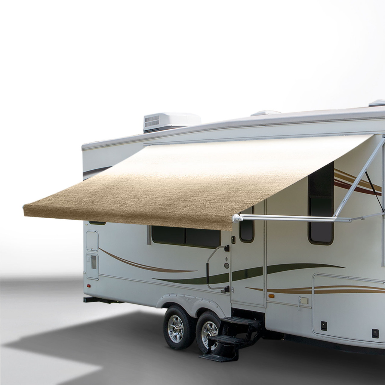 Fonzier 18oz RV Awning Fabric Replacement, Heavy Duty Vinyl, with