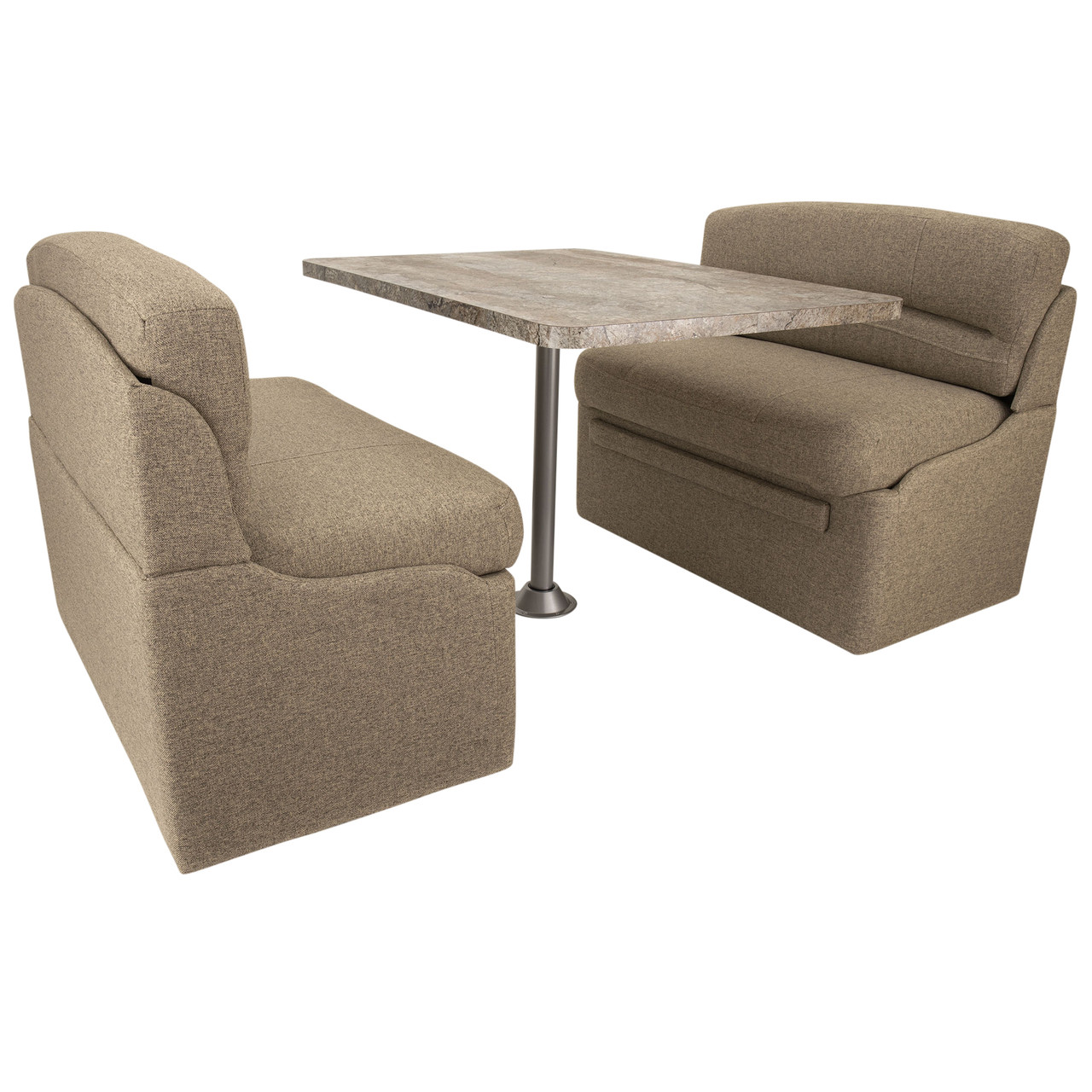 RecPro Charles 38インチ RV Dinette Booth ストレージ付き | 布 | ベッドに変換 | RVダイニングルーム| RV家具 1 Booth グレイ DFU-38CL RecPro 38\" RV Dinette Booth Cloth with Optional Table and Leg - RecPro
