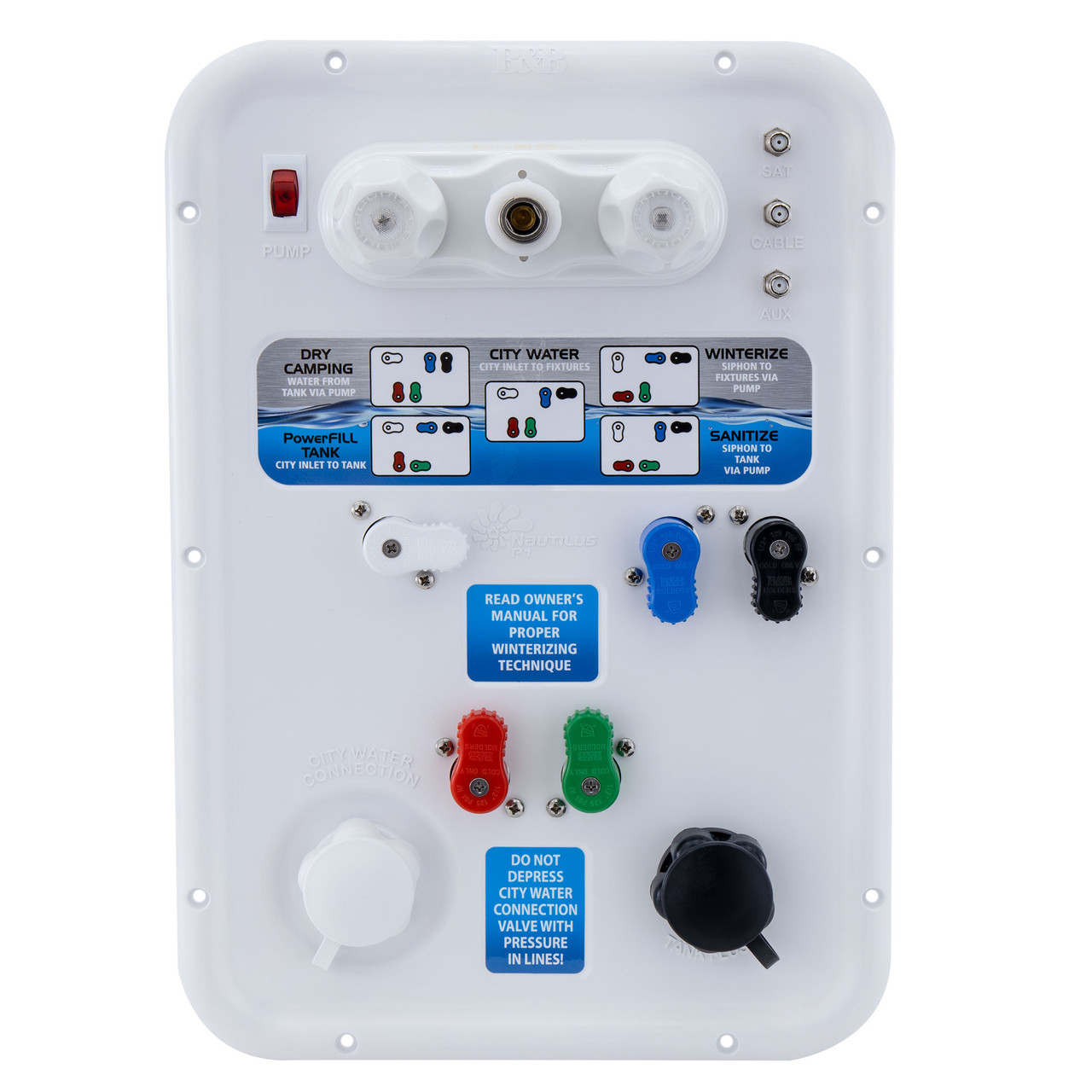 RV Multifunction City Water Fill Panel Nautilus P1 10