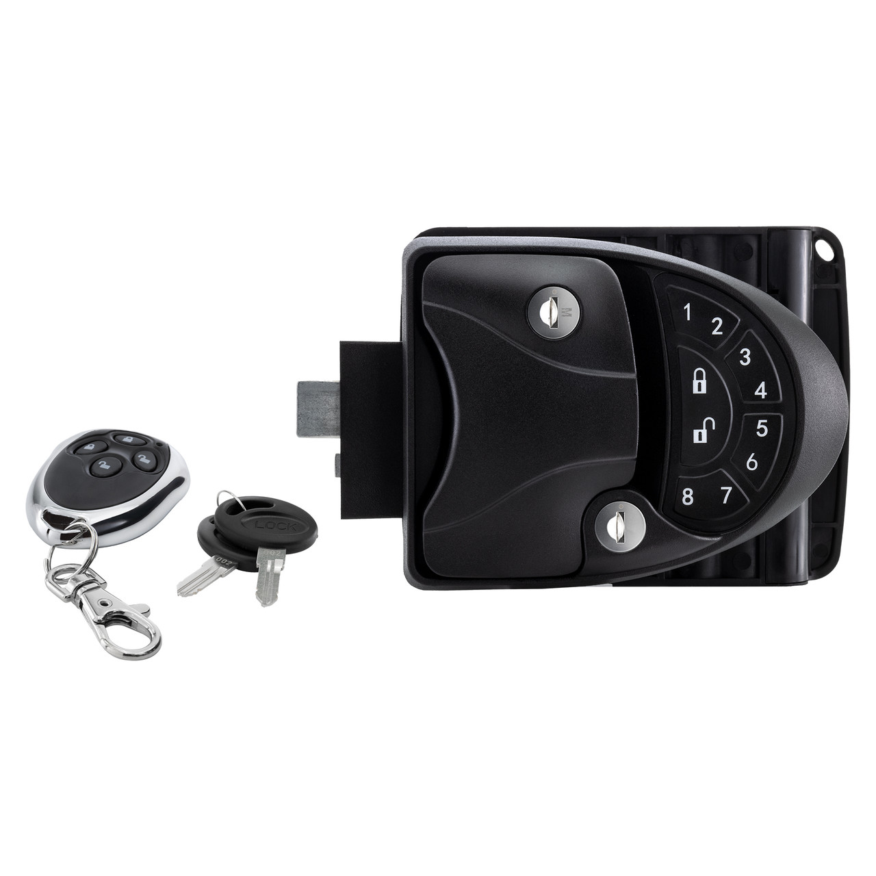 セキュリティ・セーフティ reo RV Electronic Door Lock with Radial Design Integrated Keypad & Fob
