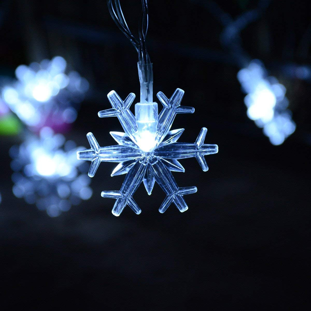 25' Snow Flake Battery Operated Lights - RecPro