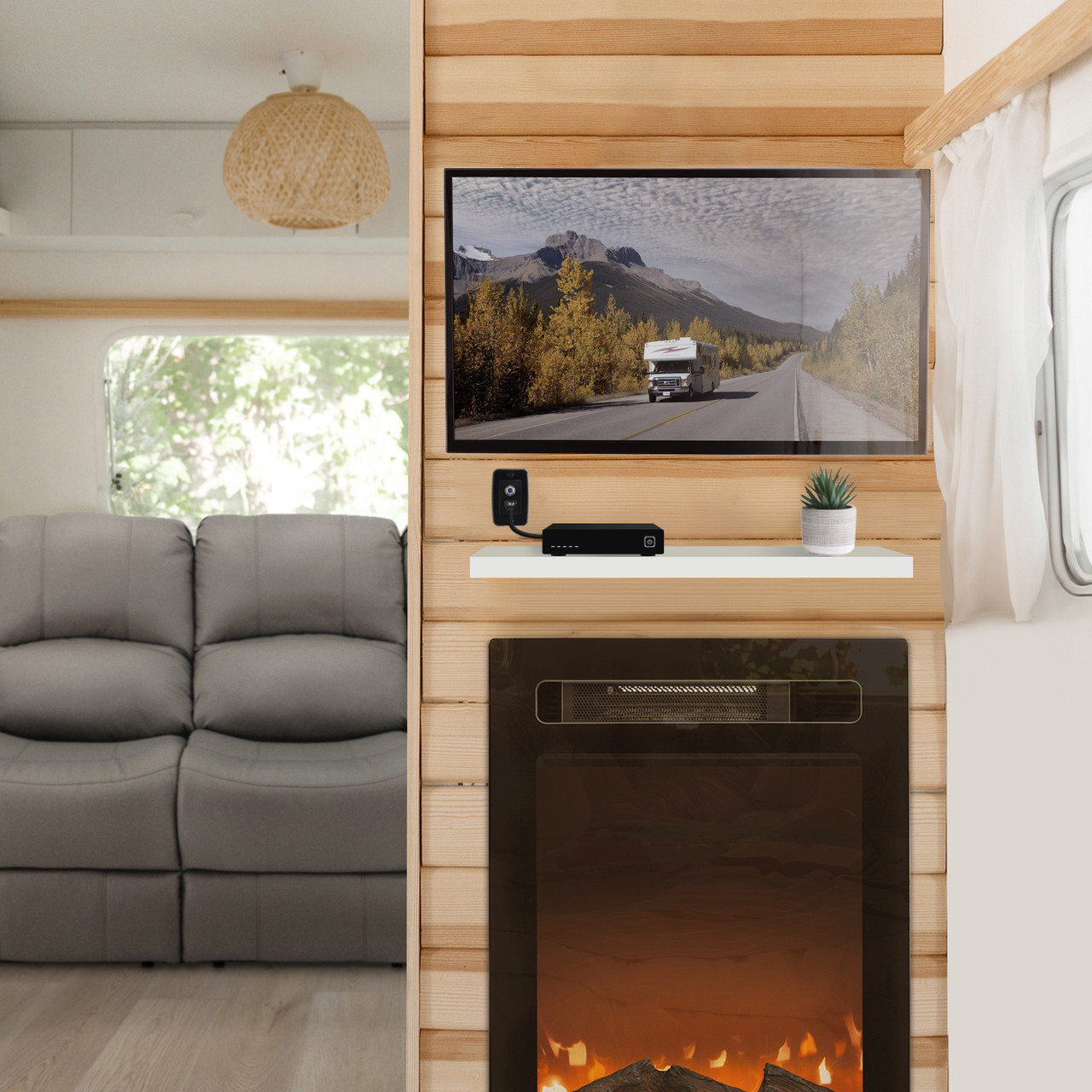 RV Cable TV Hookup Extender Coaxial Cable Connector and HDMI Wall