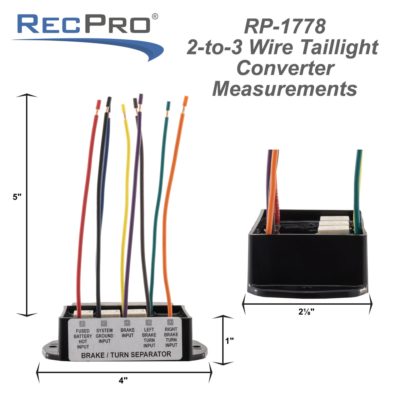 2-to-3-Wire Trailer Taillight Converter - RecPro