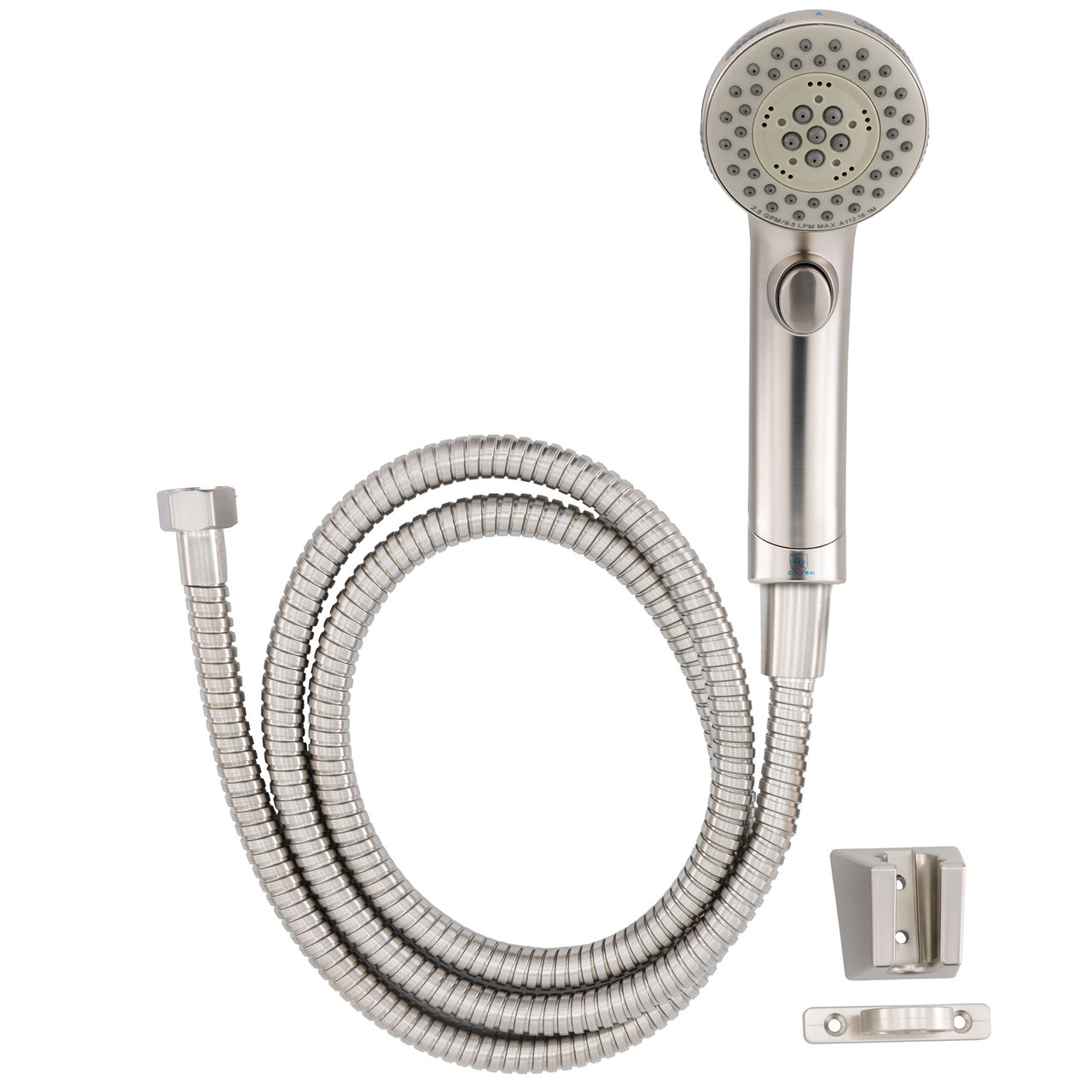 RecPro Brushed Nickel RV Handheld Shower Head With On/Off Switch