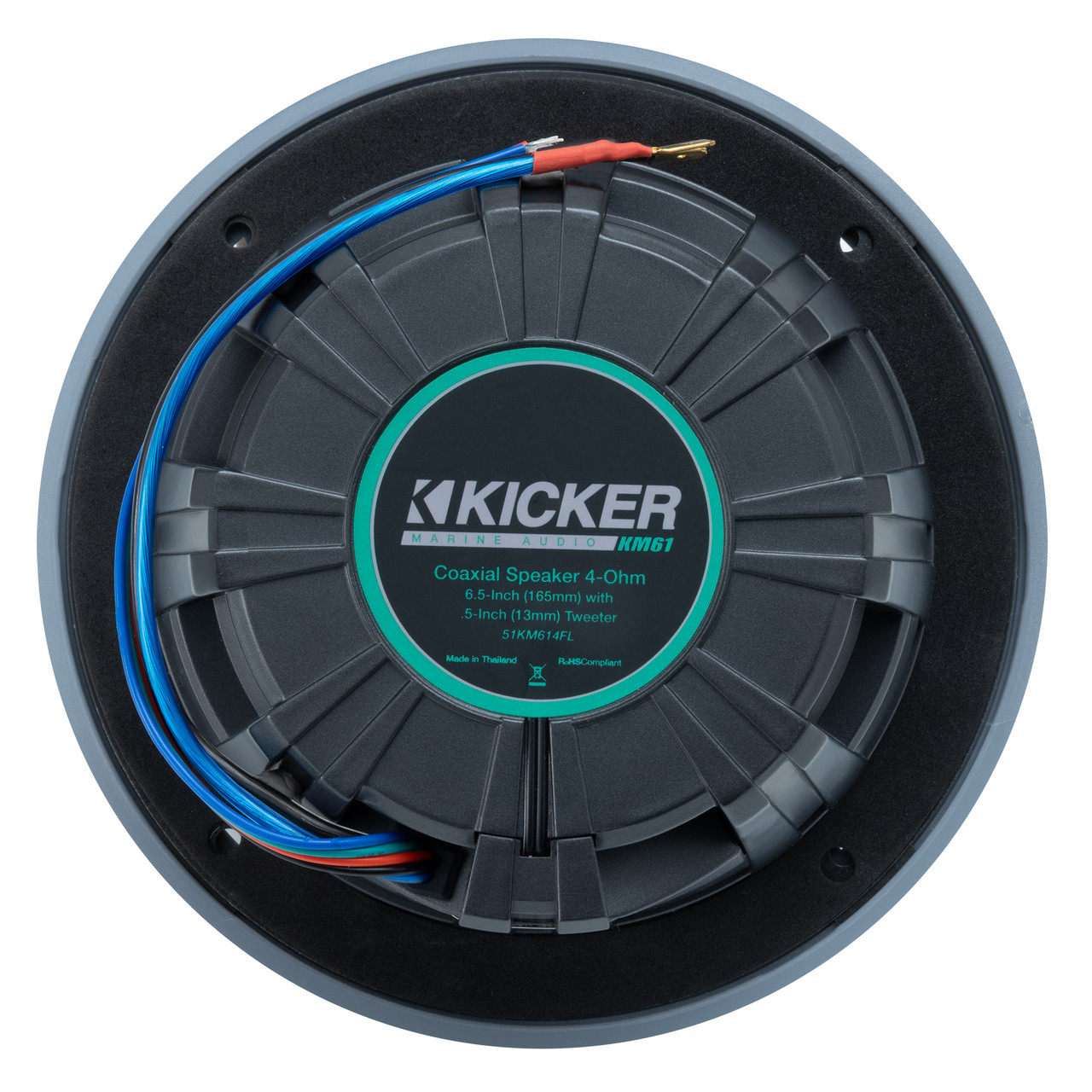 Water Resistant Low Profile Coaxial Marine Speakers 4Ω w/ RGB