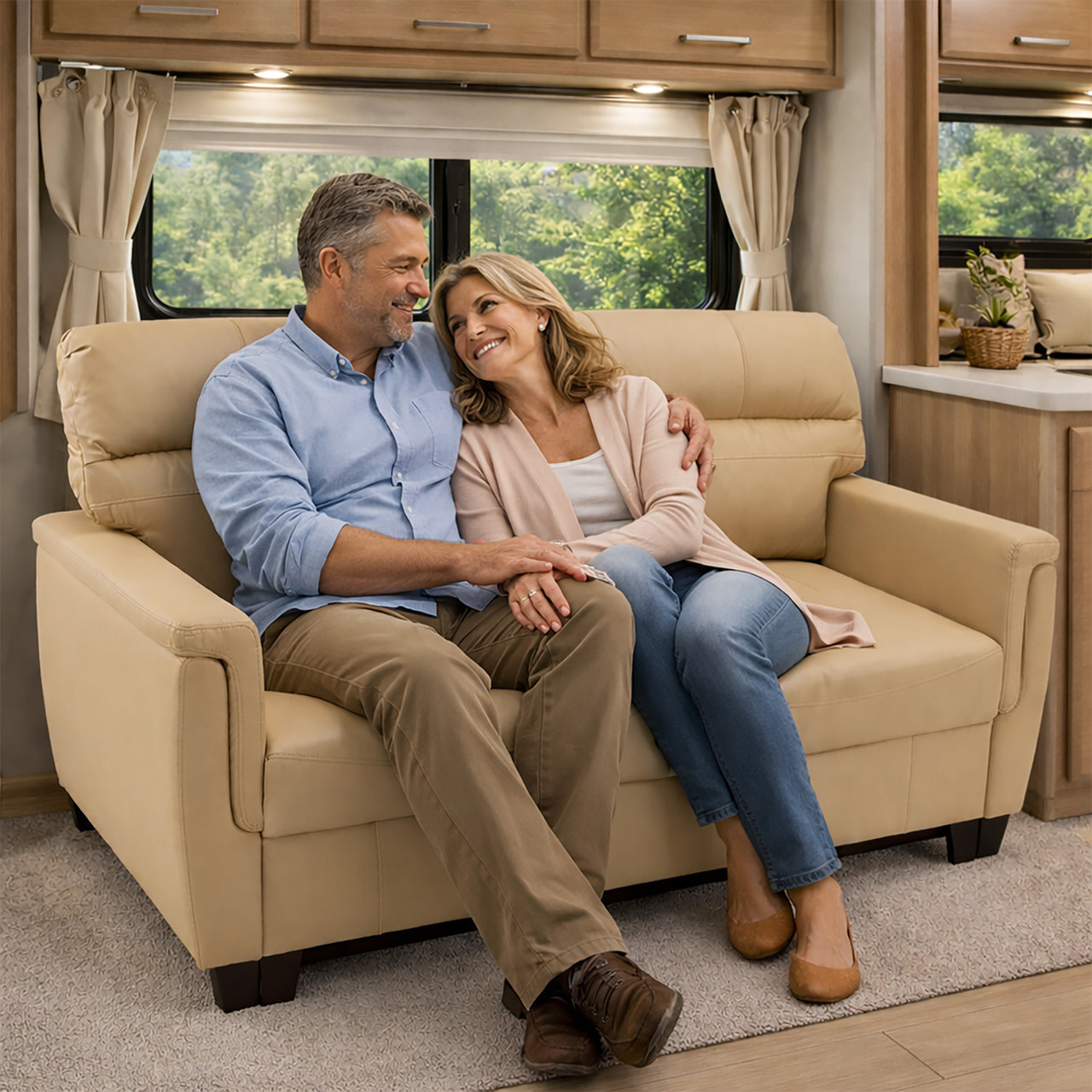 RecPro Michael EZ-OUT™ RV Trifold Sleeper Sofa in Ultrafabrics