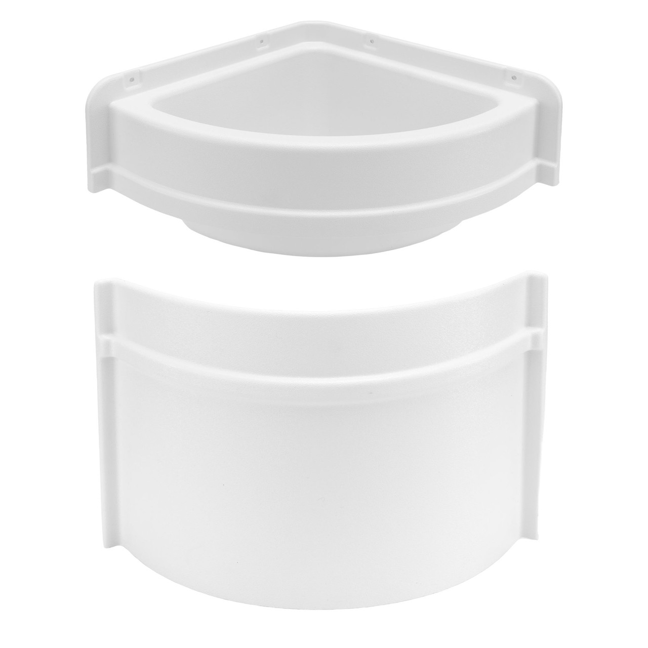 RV Corner Sink and Skirt Combo for Shower Surround - RecPro