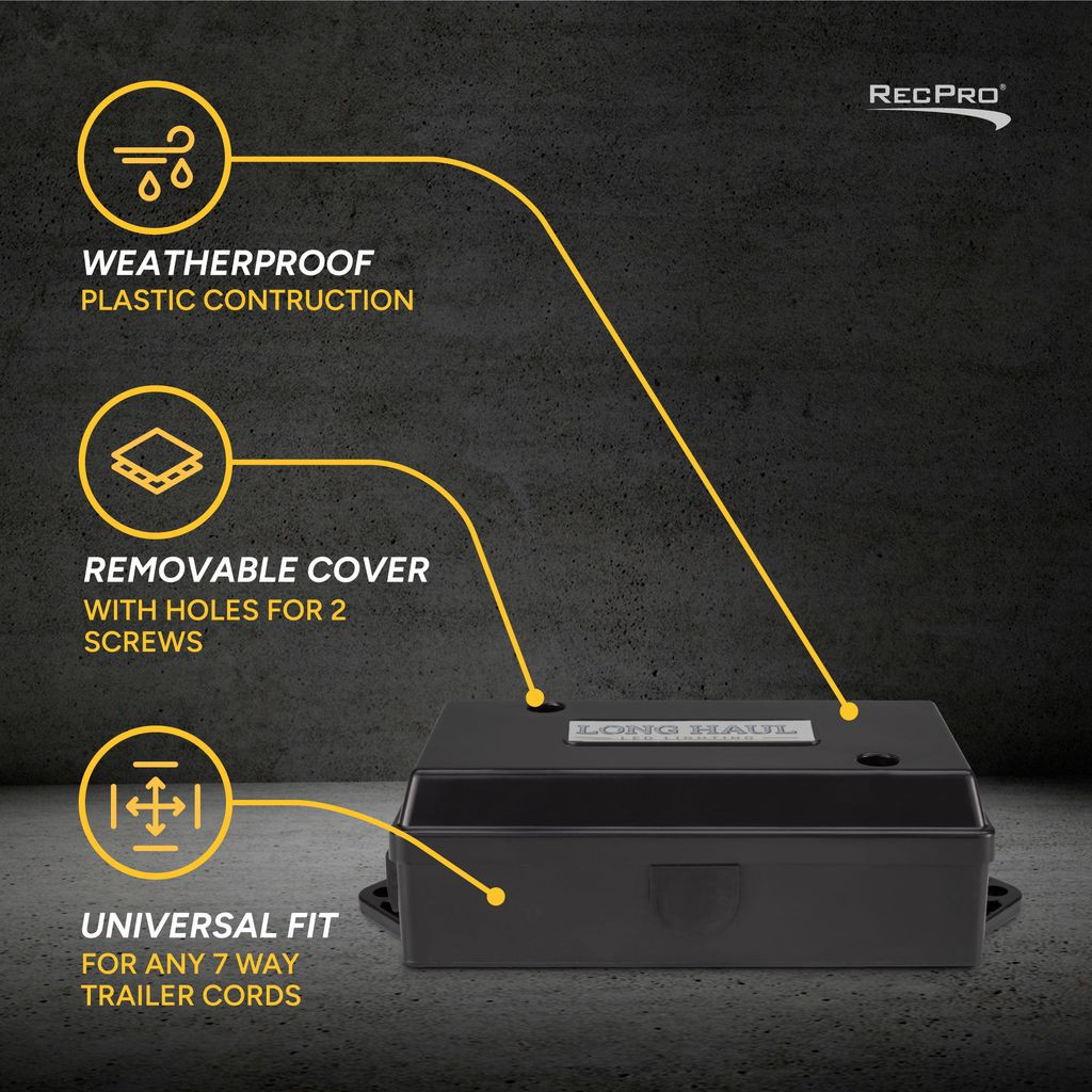 7 Way Trailer Junction Box Weatherproof Distribution Box for