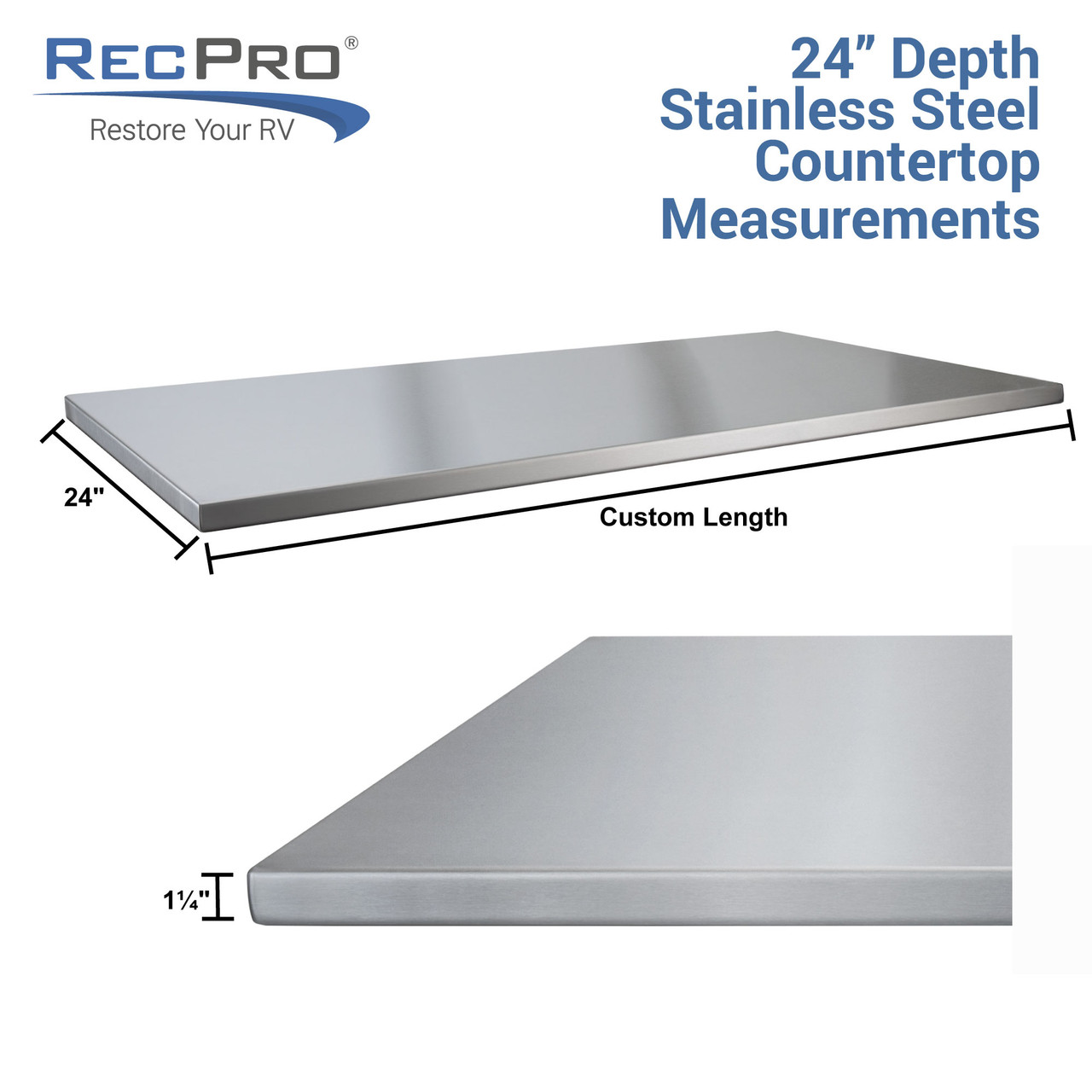 Stainless Steel Countertop Custom Sizes Made To Order