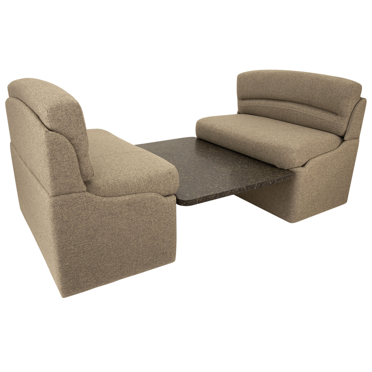 RecPro Charles 38インチ RV Dinette Booth ストレージ付き | 布 | ベッドに変換 | RVダイニングルーム| RV家具 1 Booth グレイ DFU-38CL RecPro 38\" RV Dinette Booth Cloth with Optional Table and Leg - RecPro