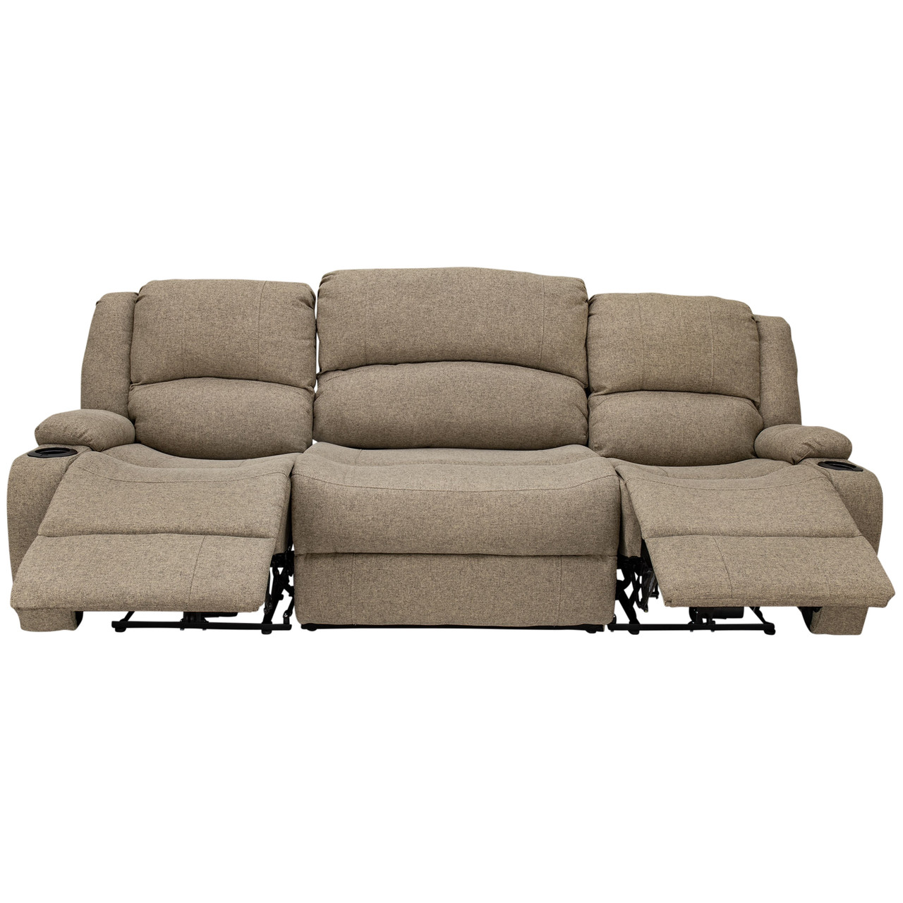 RecPro Charles 67 Double RV Wall Hugger Recliner Sofa with